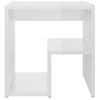 Mesitas De Noche | Mesa Auxiliar | Mesilla 2uds Contrachapada Blanco Brillante 40x30x40cm Cfw54568