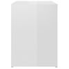 Mesitas De Noche | Mesa Auxiliar | Mesilla 2uds Contrachapada Blanco Brillante 40x30x40cm Cfw54568