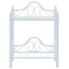 Mesitas De Noche | Mesa Auxiliar | Mesilla Acero Vidrio Templado 45x30,5x60cm Blanco 2uds Cfw75331