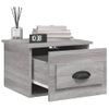 Pack 2 Uds Mesitas De Noche | Mesa Auxiliar | Mesilla De Pared Color Gris Sonoma 41,5x36x28 Cm Cfw35700