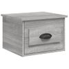 Pack 2 Uds Mesitas De Noche | Mesa Auxiliar | Mesilla De Pared Color Gris Sonoma 41,5x36x28 Cm Cfw35700