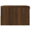 Pack 2 Uds Mesitas De Noche | Mesa Auxiliar | Mesilla De Pared Color Marrón Roble 34x30x20 Cm Cfw99955