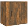 Pack 2 Uds Mesitas De Noche | Mesa Auxiliar | Mesilla De Pared Color Roble Ahumado 50x30x47 Cm Cfw99619