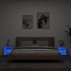 Pack 2 Uds Mesitas De Noche | Mesa Auxiliar | Mesilla De Pared Con Luces Led Blanco Cfw76185