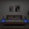 Pack 2 Uds Mesitas De Noche | Mesa Auxiliar | Mesilla De Pared Con Luces Led Roble Sonoma Cfw89590