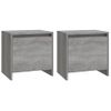 Pack 2 Uds Mesitas Noche | Mesa Auxiliar | Mesilla Madera Ingeniería Gris Sonoma 45x34x44,5 Cm Cfw67958