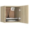 Pack 2 Uds Mesitas Noche | Mesa Auxiliar | Mesilla Madera Ingeniería Roble Sonoma 30,5x30x30cm Cfw75037