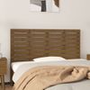 Cabecero Cama Pared | Panel De Cabecera Madera Maciza Pino Marrón Miel 126x3x63 Cm Cfw539802