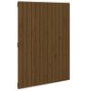 Cabecero Cama Pared | Panel De Cabecera Madera Maciza Pino Marrón Miel 82,5x3x110cm Cfw449819