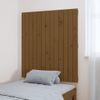 Cabecero Cama Pared | Panel De Cabecera Madera Maciza Pino Marrón Miel 82,5x3x90 Cm Cfw127330