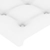 Cabecero Cama | Panel De Cabecera Con Led Cuero Sintético Blanco 103x16x118/128 Cm Cfw710036