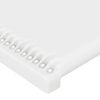 Cabecero Cama | Panel De Cabecera Con Led Cuero Sintético Blanco 103x16x118/128 Cm Cfw432190