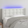 Cabecero Cama | Panel De Cabecera Con Led Cuero Sintético Blanco 103x16x78/88 Cm Cfw761985