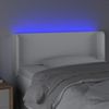 Cabecero Cama | Panel De Cabecera Con Led Cuero Sintético Blanco 103x16x78/88 Cm Cfw495620