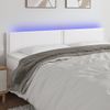 Cabecero Cama | Panel De Cabecera Con Led Cuero Sintético Blanco 180x5x78/88 Cm Cfw492499