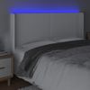 Cabecero Cama | Panel De Cabecera Con Led Cuero Sintético Blanco 183x16x118/128 Cm Cfw216503