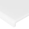 Cabecero Cama | Panel De Cabecera Con Led Cuero Sintético Blanco 203x16x118/128 Cm Cfw443319