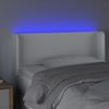 Cabecero Cama | Panel De Cabecera Con Led Cuero Sintético Blanco 93x16x78/88 Cm Cfw159617