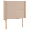 Cabecero Cama | Panel De Cabecera Con Led Cuero Sintético Capuchino 103x16x118/128cm Cfw488310