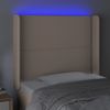 Cabecero Cama | Panel De Cabecera Con Led Cuero Sintético Capuchino 103x16x118/128cm Cfw488310