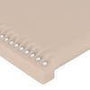 Cabecero Cama | Panel De Cabecera Con Led Cuero Sintético Capuchino 203x16x118/128cm Cfw751621