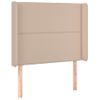 Cabecero Cama | Panel De Cabecera Con Led Cuero Sintético Capuchino 83x16x118/128 Cm Cfw175443