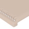 Cabecero Cama | Panel De Cabecera Con Led Cuero Sintético Capuchino 83x16x118/128 Cm Cfw175443