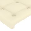 Cabecero Cama | Panel De Cabecera Con Led Cuero Sintético Crema 103x16x78/88 Cm Cfw293762