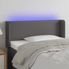 Cabecero Cama | Panel De Cabecera Con Led Cuero Sintético Gris 103x16x78/88 Cm Cfw722880