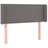 Cabecero Cama | Panel De Cabecera Con Led Cuero Sintético Gris 83x16x78/88 Cm Cfw952158