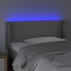 Cabecero Cama | Panel De Cabecera Con Led Cuero Sintético Gris 83x16x78/88 Cm Cfw952158