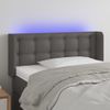 Cabecero Cama | Panel De Cabecera Con Led Cuero Sintético Gris 83x16x78/88 Cm Cfw711314