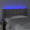 Cabecero Cama | Panel De Cabecera Con Led Cuero Sintético Gris 83x16x78/88 Cm Cfw711314