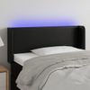 Cabecero Cama | Panel De Cabecera Con Led Cuero Sintético Negro 103x16x78/88 Cm Cfw750618