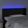 Cabecero Cama | Panel De Cabecera Con Led Cuero Sintético Negro 103x16x78/88 Cm Cfw750618