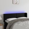 Cabecero Cama | Panel De Cabecera Con Led Cuero Sintético Negro 147x16x78/88 Cm Cfw697013