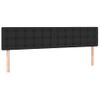 Cabecero Cama | Panel De Cabecera Con Led Cuero Sintético Negro 180x5x78/88 Cm Cfw157487