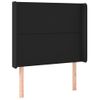 Cabecero Cama | Panel De Cabecera Con Led Cuero Sintético Negro 83x16x118/128 Cm Cfw825240