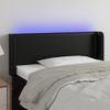 Cabecero Cama | Panel De Cabecera Con Led Cuero Sintético Negro 83x16x78/88 Cm Cfw996364