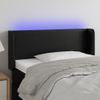 Cabecero Cama | Panel De Cabecera Con Led Cuero Sintético Negro 83x16x78/88 Cm Cfw483807