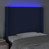 Cabecero Cama | Panel De Cabecera Con Led De Tela Azul 103x16x118/128 Cm Cfw825816