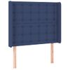 Cabecero Cama | Panel De Cabecera Con Led De Tela Azul 103x16x118/128 Cm Cfw660887