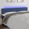 Cabecero Cama | Panel De Cabecera Con Led De Tela Azul 160x5x78/88 Cm Cfw587866