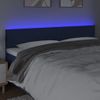 Cabecero Cama | Panel De Cabecera Con Led De Tela Azul 160x5x78/88 Cm Cfw587866