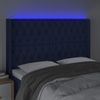 Cabecero Cama | Panel De Cabecera Con Led De Tela Azul 163x16x118/128 Cm Cfw714595