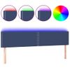 Cabecero Cama | Panel De Cabecera Con Led De Tela Azul 180x5x78/88 Cm Cfw501255