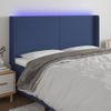 Cabecero Cama | Panel De Cabecera Con Led De Tela Azul 183x16x118/128 Cm Cfw228199