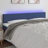 Cabecero Cama | Panel De Cabecera Con Led De Tela Azul 200x5x78/88 Cm Cfw581967