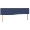 Cabecero Cama | Panel De Cabecera Con Led De Tela Azul 200x7x78/88 Cm Cfw159407