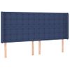 Cabecero Cama | Panel De Cabecera Con Led De Tela Azul 203x16x118/128 Cm Cfw241883